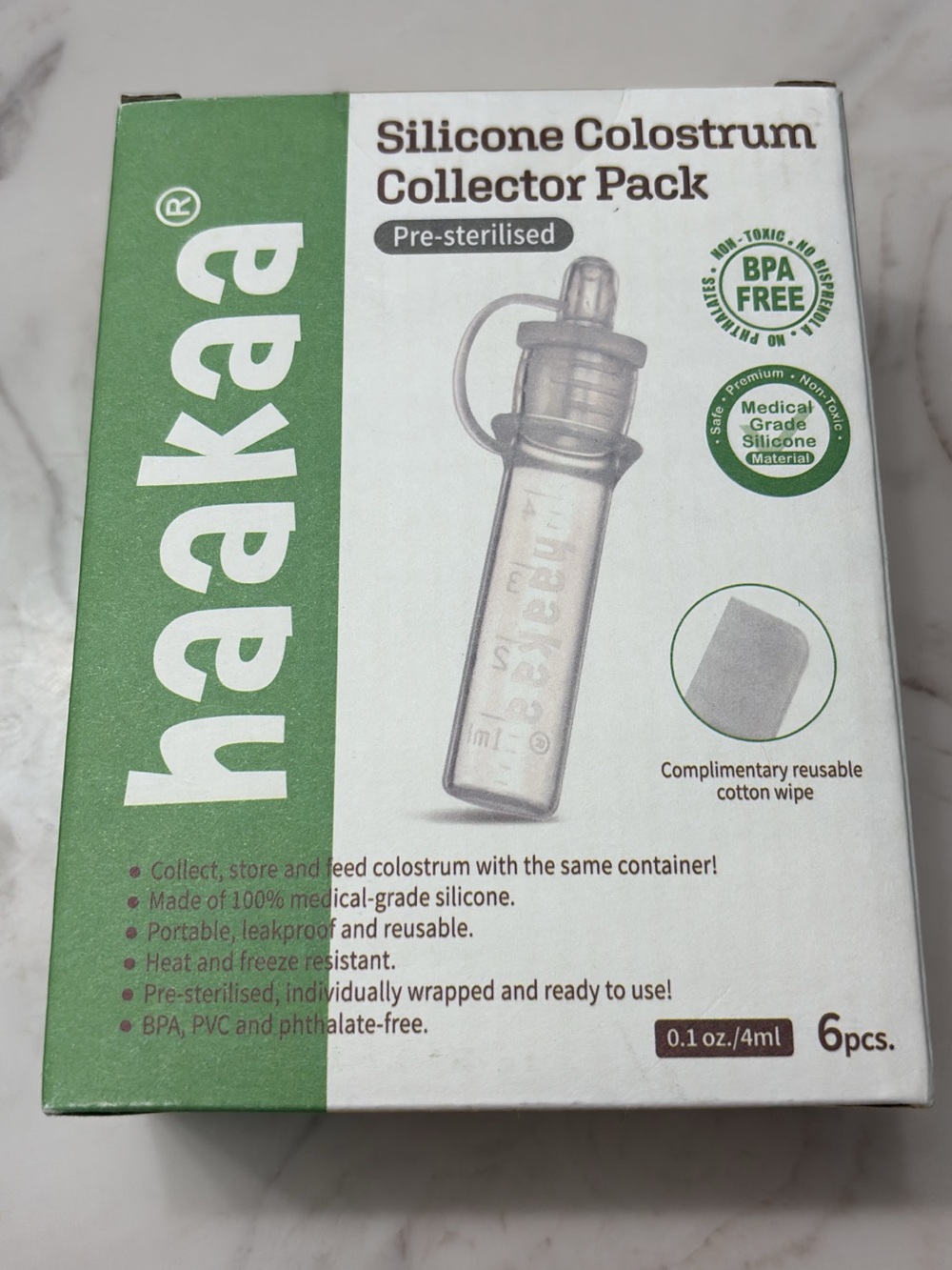 haakaa Silicone Colostrum Collector Pack - Green